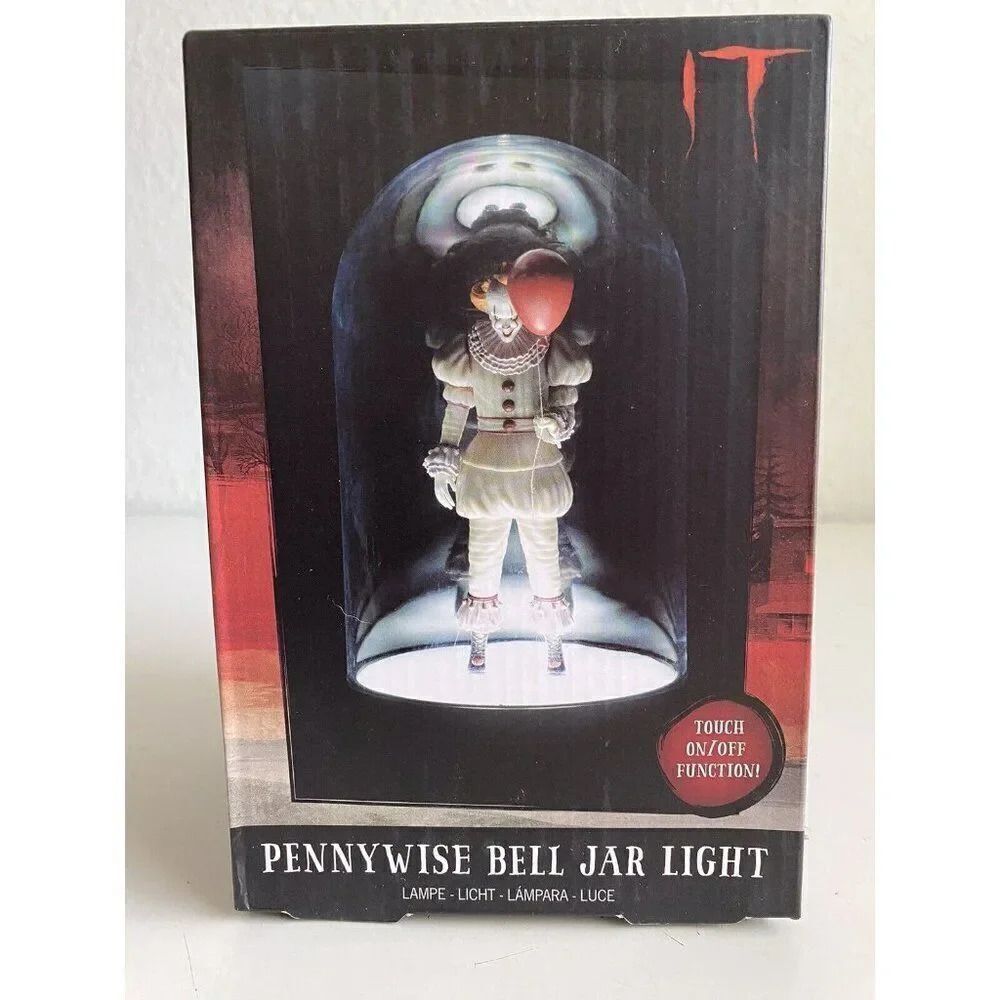 IT Pennywise CLOWN Bell Jar Light Figure By PALADONE Creepy Touch Display Lamp